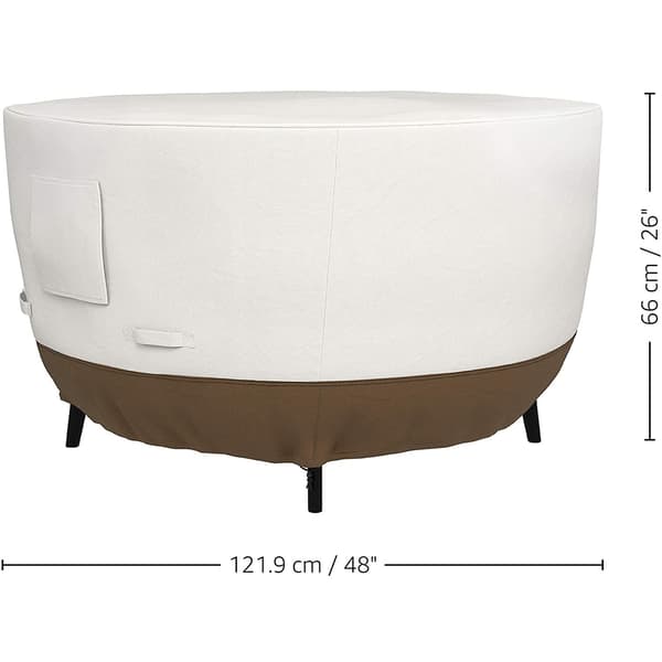 Skydd för uteplatsbord Ø 48 cmx26 cm med vattentätt foder