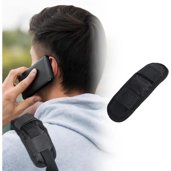 Two-piece set - Shoulder strap protectors - Backpack shoulder strap protectors - Functional shoulder strap protectors - Black