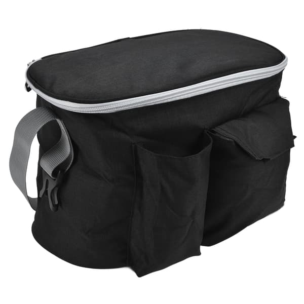 Stroller Bag Waterproof Universal Fit Organizer with Cup Holder for Stroller Mica Black