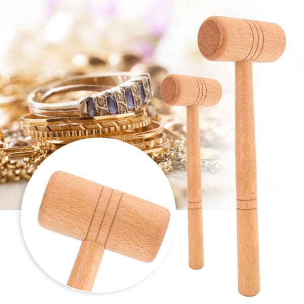 2 pcs/set Hammer Wood DIY Making Repair Jewelry Metalworking Tools