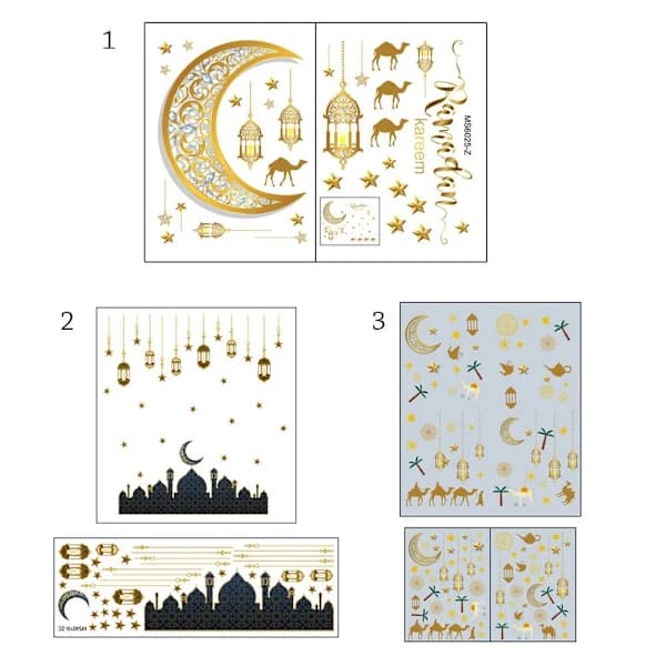 Eid Mubarak Veggdekaler Ramadan Dekorasjon