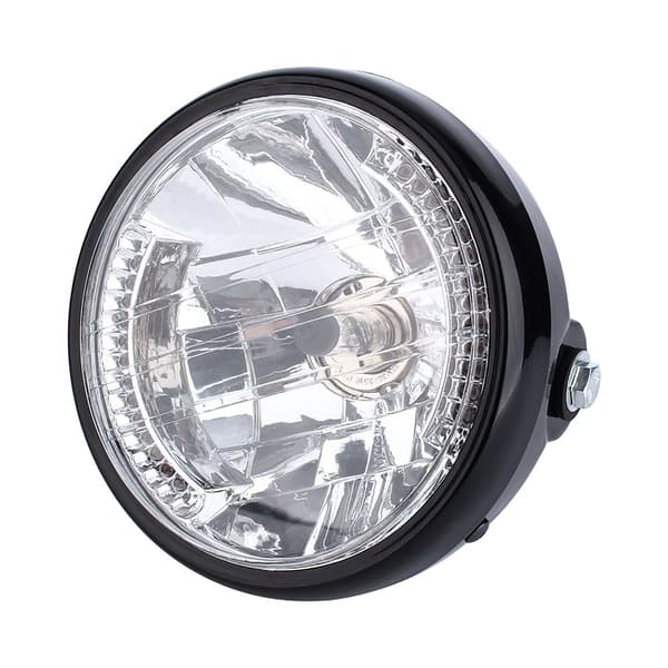 7\" Universal 12V H4 35W Round Motorcycle Yellow LED Headlight With Black Bracket
