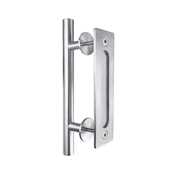 Stainless Steel Sliding Door Handle, Pull Handle and Flush Set, Two-
