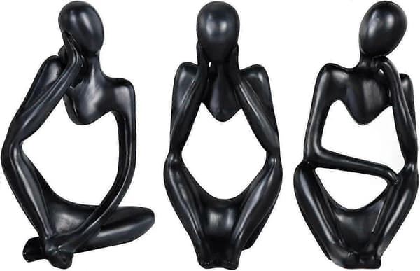 Harpiksstatue Tenkerstil Dekorasjon Abstrakte Skulpturer Samleobjekter