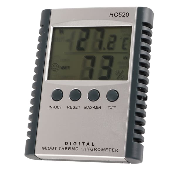 LCD Digital Termometer Hygrometer Digital Temperatur Fuktighetstester Måler Innendørs Utendørs