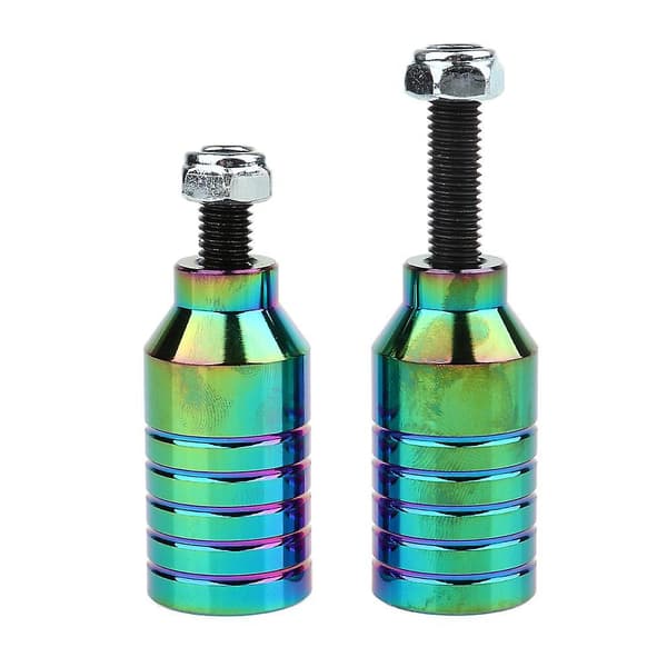 2 stk Scooter Stunt Pegs Sæt Legering Scooter Pegs & Aksler 55mm + 70mm Farverig