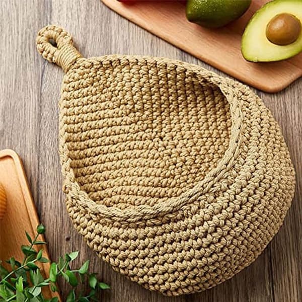 Storage basket, woven fruit basket, plant hanger, 1 piece