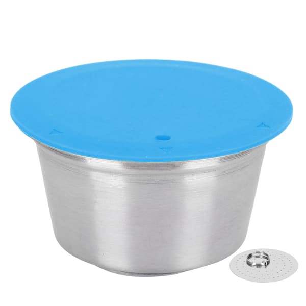 Stainless Steel Coffee Capsule, Reusable, Refillable Filter Cup for Dolce Gusto Coffee Machine, Blue