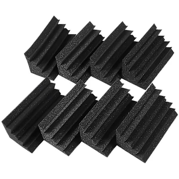 8-pak 4,6 tommer X 4,6 tommer X 9,5 tommer sorte lydisolerende basfælder akustisk vægskum