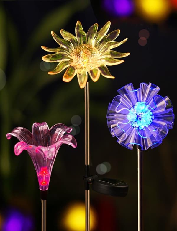 3 LED-aurinkokennovalaisimen sarja värinvaihdolla - Ulkokäyttöön Multi C