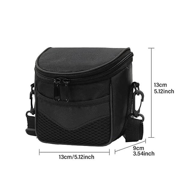 Portable Camera Bag Waterproof Adjustable Strap Travel Lightweight Small Bag Durable Solid Double Zippers Outdoor