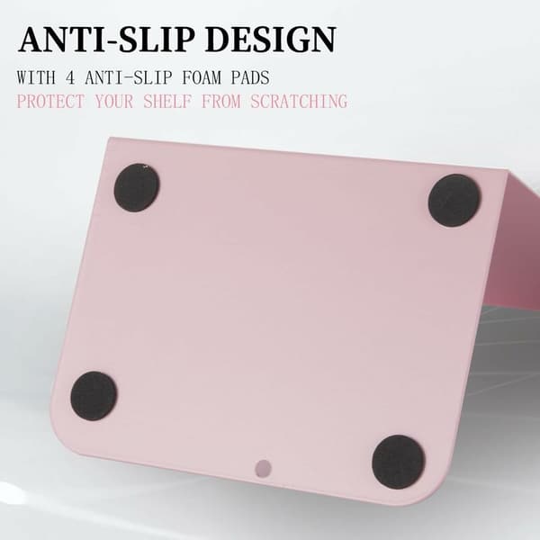 Metal Bookends, Decorative Bookends, for Shelves, Book Holders (Pink)