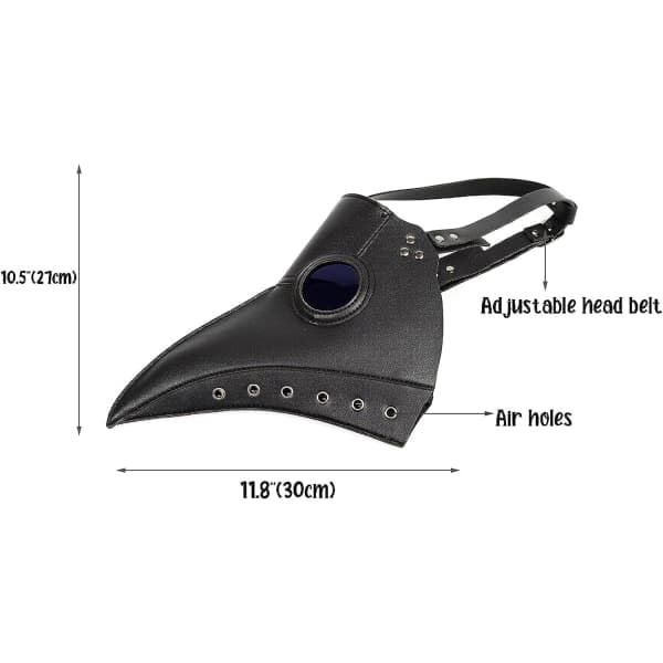 Raxwalker Plague Doctor Mask Halloween Props Costume Set 3-in-1 SET