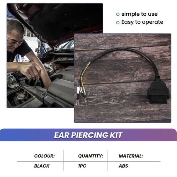 16-Pin OBD OBD2 K-Line Can Jumper Tester Connector Car Diagnostic Extension Cable Pigtail Cord