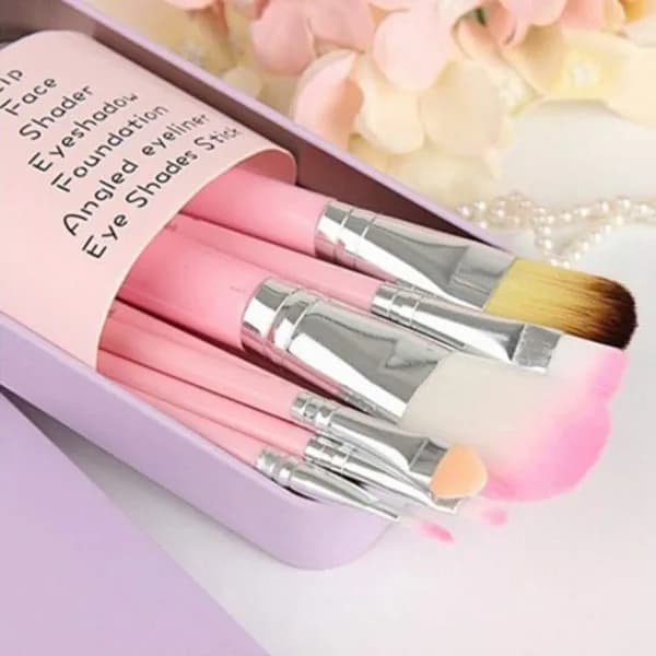 Children's Makeup Brushes, 7 Pcs Makeup Brush Set Foundation Eyebrow Eyeliner Brush Cosmetic Concealer Brushes