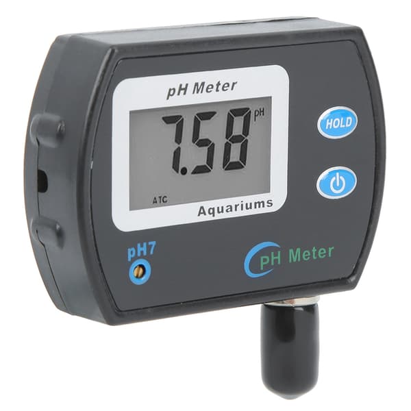 LCD Digital PH-måler Tester Akvarium Pool Vandkvalitetstestmåler EU-stik 220V