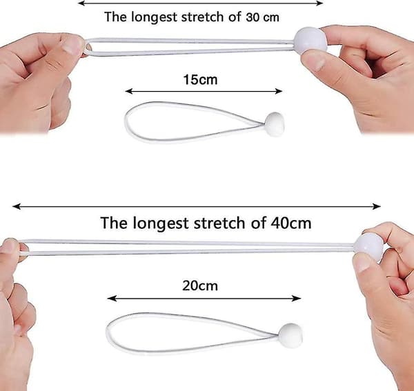 30 stk Bungee Balls, Markise Toggles Heavy Duty, Presenning Bungee Snore, Elastiske Stropper Til Pavilloner Camping Telte Last