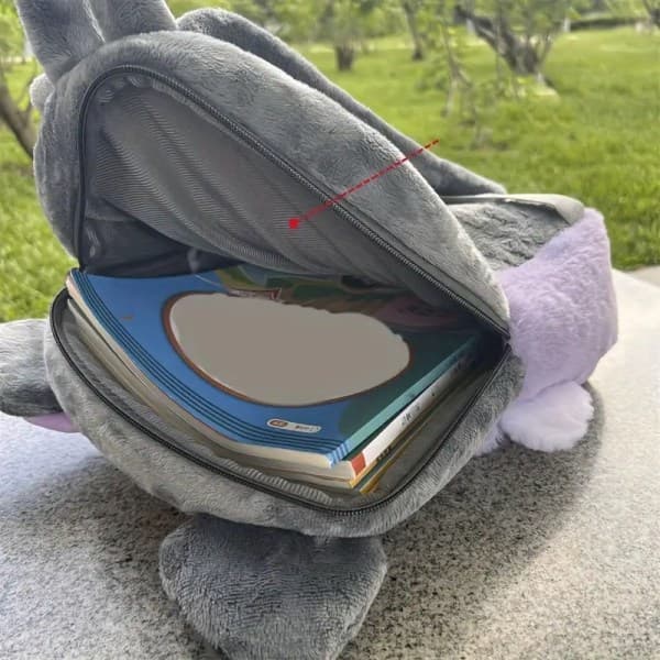 Cartoon Cute Plush Backpack Bag Cinnamoroll Kuromi Heart Large Capacity