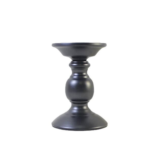 Svarta metallljusstakar, 2-pack retro ca