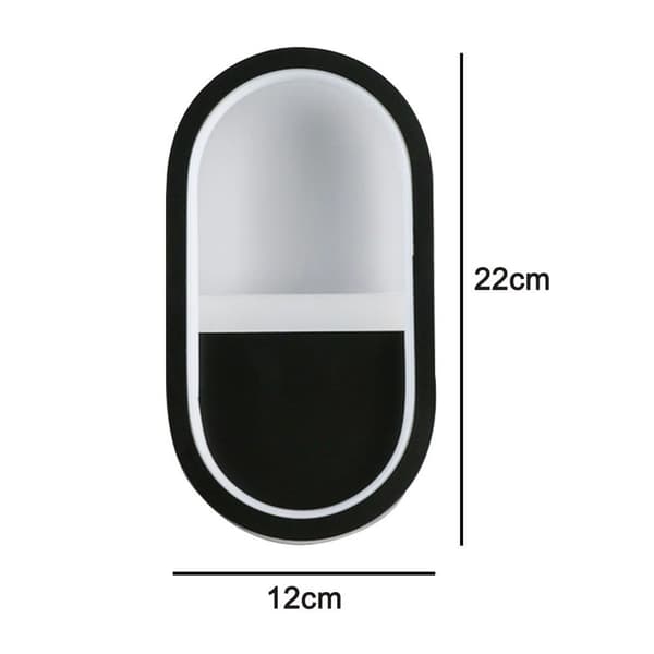 LED mini væglampe dæmpbar indendørsbelysning aluminium sort KLB