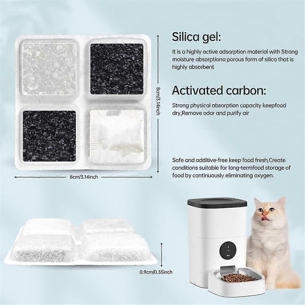 24-pak affugterposer til kæledyrsfoder, til Petlibro automatiske katte- og hundefoderautomater, holder kæledyrsfoder tørt og friskt_Svenske gaver As Shown