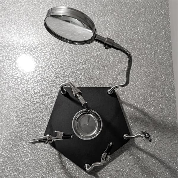 Table Welding Helping Hands with Clamp Magnifying Glass for PCB Repair Soldering Station Third Hand Tool