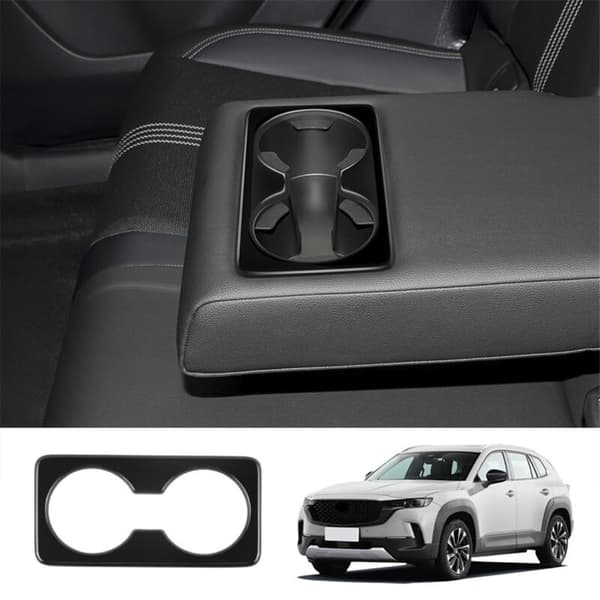 For -50 CX50 2023 Amerikansk version Bil Blank Sort Bagsæde Kopholder Panel Trim Ramme