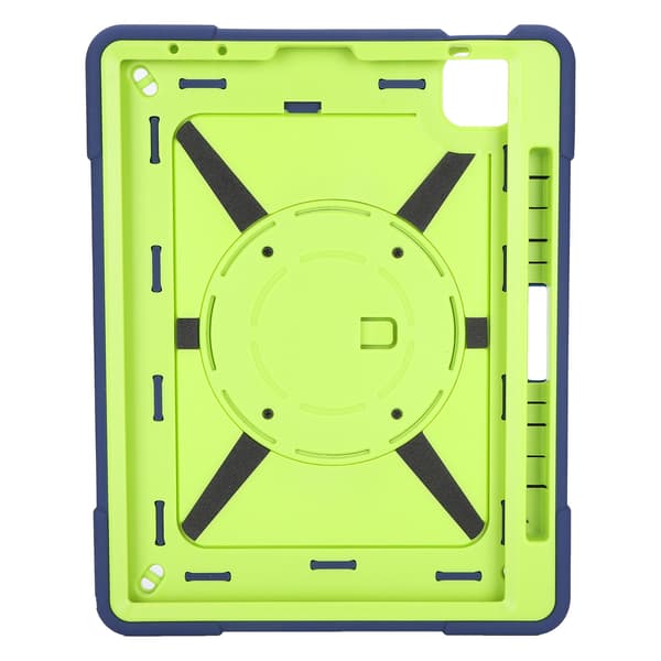 360 Degree Rotating Stand Tablet Protective Case Hand Shoulder Strap for Ipad Air4 10.9 Dark Blue
