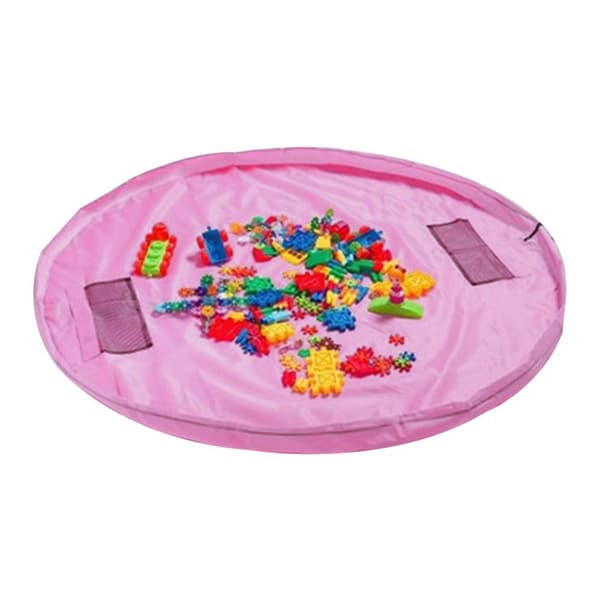 Barnas lekeboks, lekeoppbevaringsmatte rosa KLB