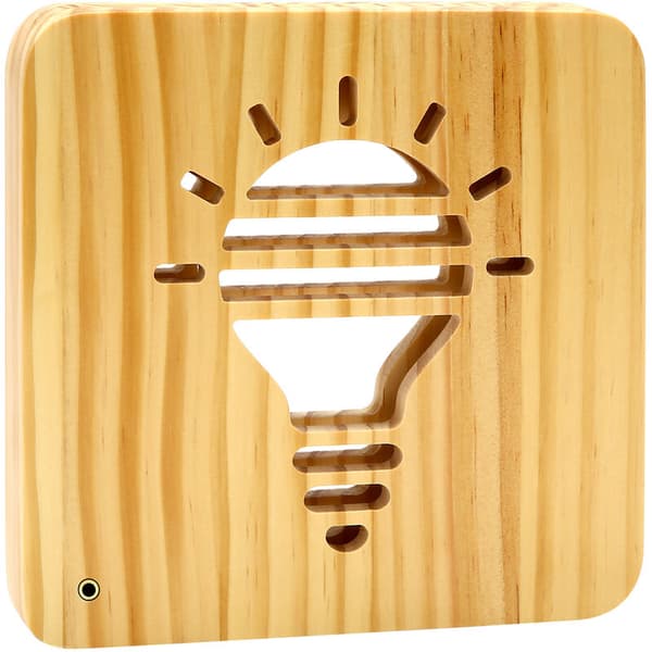 3D Tre Glødelampe Bordlampe LED Tre Lampe USB Drift Varm Farge Bursdag Soverom Dekorasjon