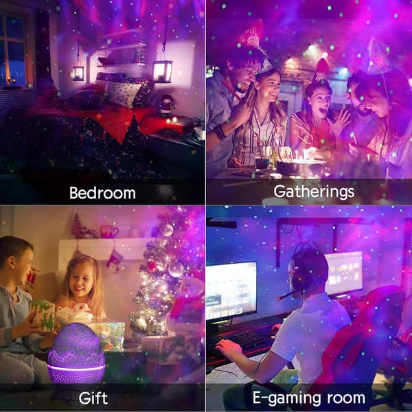 Dinosaur Egg Projector with Wireless Music Player, Starry Sky Pro