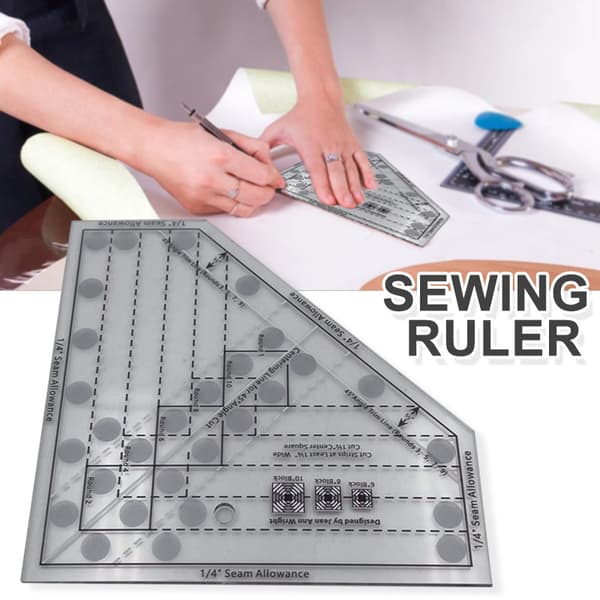 Sewing Drawing Template Diamond Shape Acrylic Stencil Ruler Guide Free Motion DIY Quilting Sewing Tool with Grid 1 1