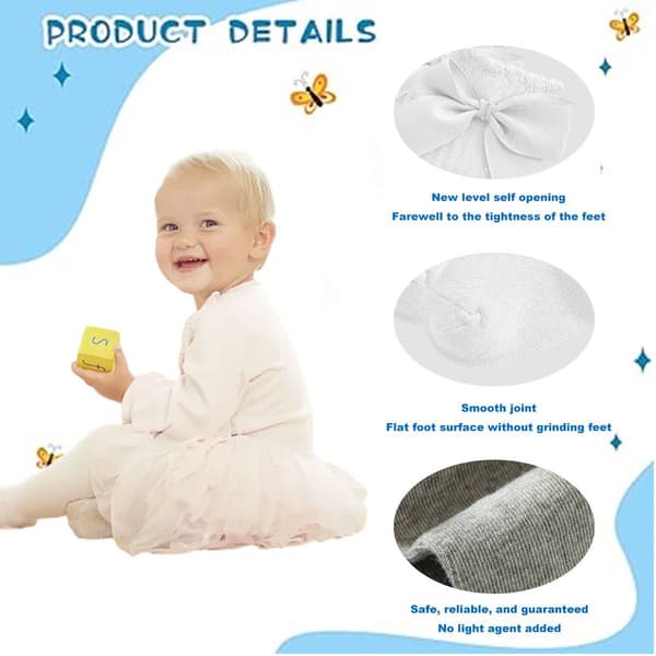 Par Babystrømper Lolita Sløjfe Piger Efterår Vinter 11-13cm KLB