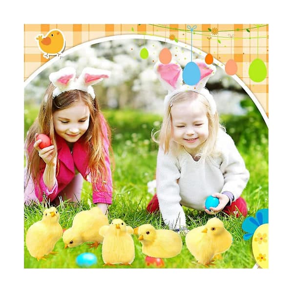 5 Pcs Easter Chicks Mini Chick Stuffed Animal Small Chirping Chick Plush Realistic Animal