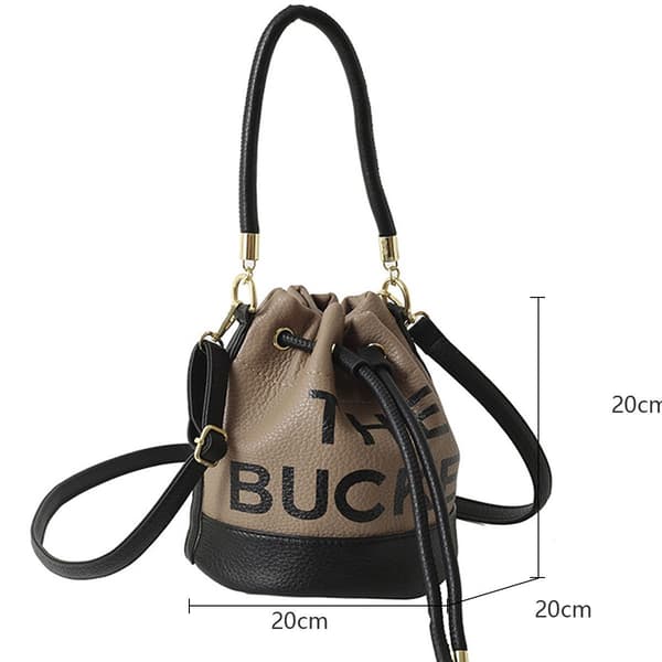 Spandtasker til kvinder, Mini Bucket Bag Khaki KLB