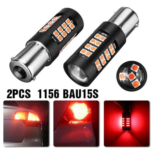 2X 5W 1156 Bau15S Polttimo Dc12V Jarru Vilkkujen Valo Ei Hyper Flash Punainen