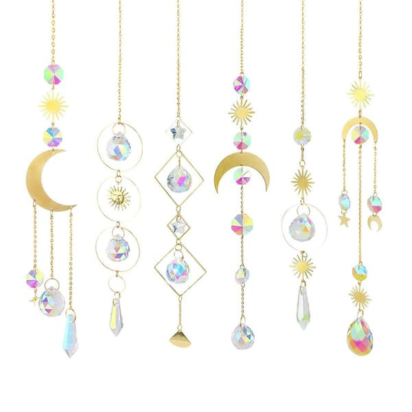Crystal Hanging Suncatcher with Chain for Home Window
