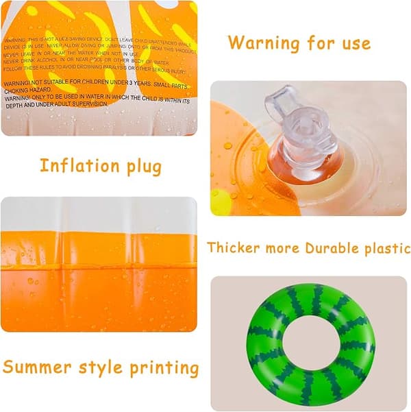 3-pack fruktpool flytande vattenmelon kiwi apelsin citron simning