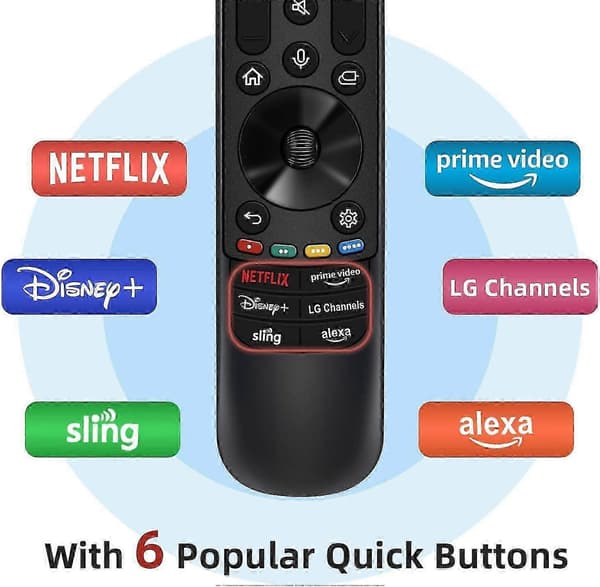 2025 Nyeste Magic Remote for LG TV Fjernkontroll Erstatning. Kompatibel med
