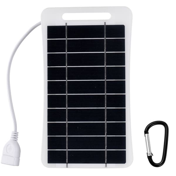 5V/2W Small Solar Panel with USB Port, Waterproof Monocrystalline Silicon Solar Cell