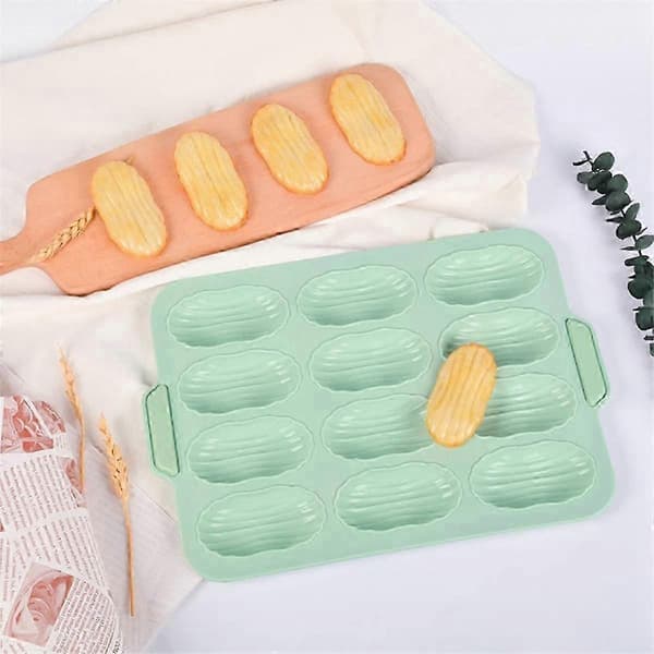 Silikonform Bakeform Brødbakeplate Nonstick Kakeformer Brødbakeverktøy, 12-ruters Paiform