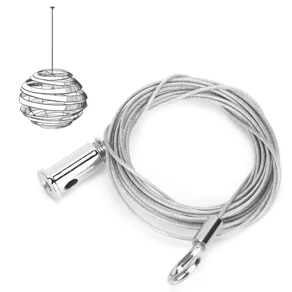 Ståltrådslampe i taklampe, tilbehør til pendellamper