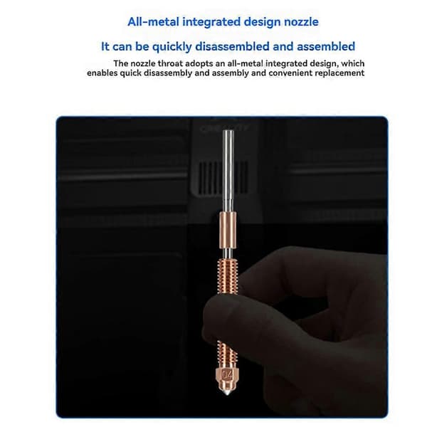 4 stk. til Creality K2 Plus dyser, K2 Plus Hotend dyser, ekstruderingsdyser med hærdet ståldyse 0,4 mm