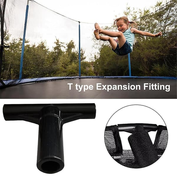 Trampolin T-samlinger, Trampolinrørbeskyttere, Trampolin med stangforlængerbeslag