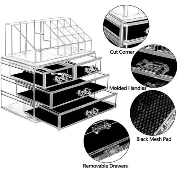 Makeup Storage Box Cosmetic Storage Box Multi-layer Jewelry Box Transparent Desktop Storage for Cosmetics