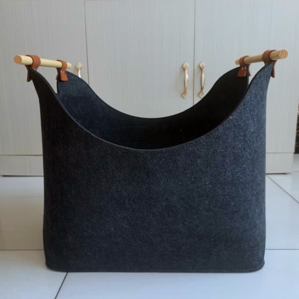 Fireplace Log Basket Felt Basket Extra Thick DXGHC