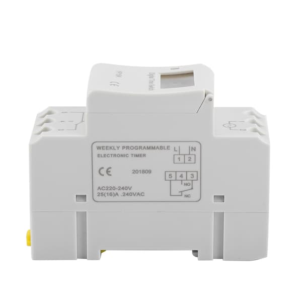 16A Digital LCD Strømtimer Programmerbart Relé Tidsbryter (AC220V)