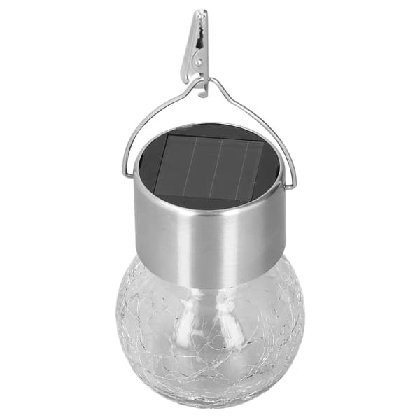 Hanging Solar Lights Glass Ball Shape Crack Pattern Energy Saving Solar Charging Automatic Sensing Lights for Outdoor Use