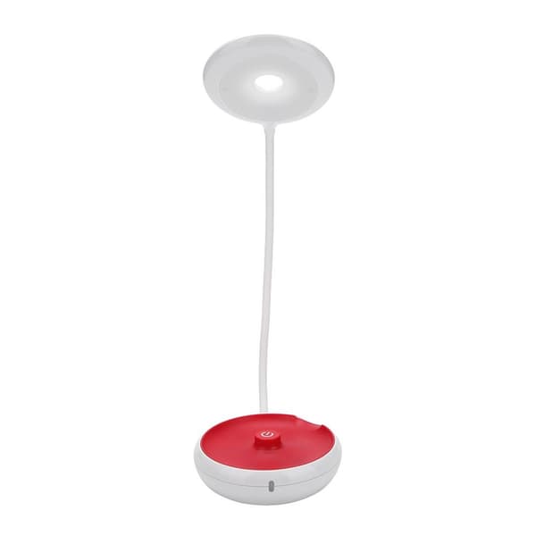 Sammenfoldelig fleksibel USB-bordlampe, bærbar, ideel til udendørs brug, rød KLB