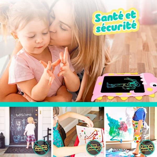 Børns LCD-tegneplade (rød), Doodle Board Learning Toys,